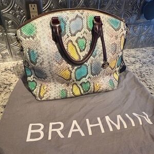 Brahmin Multi-colored Satchel Luxurious Design